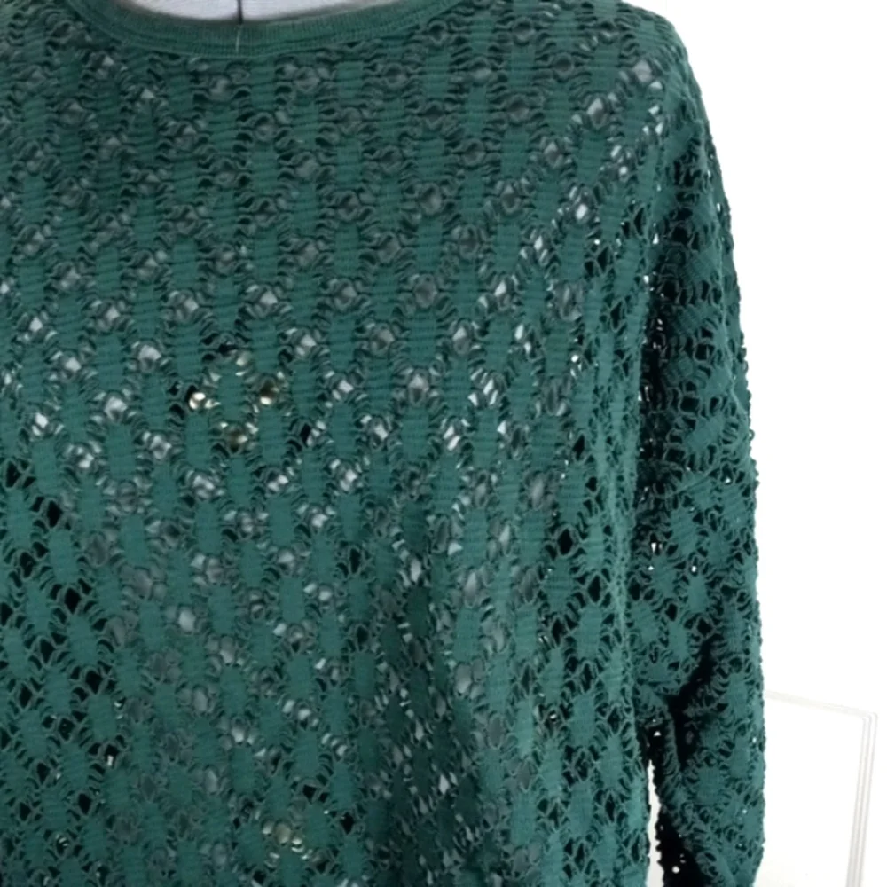 Womens Sz XL/XXL Forest Green Lace Top.